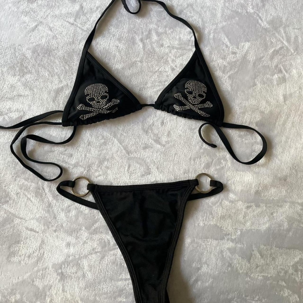 Black Skull Bikini Set